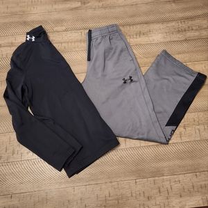UA Coldgear Fitted LS & Loose fit sweatpants - Sz M/L